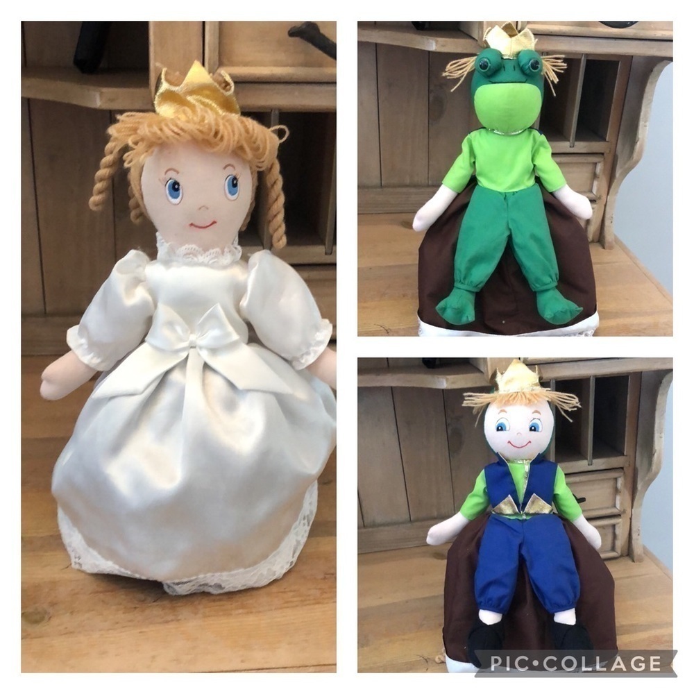 Frog Prince Princess Reversible Puppet 3-in-1 Topsy Turvy Fairy Tale Imagination